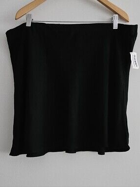 Old Navy High-Waisted Crepe Flounce Mini Skirt In Black Jack Size XL NWT
